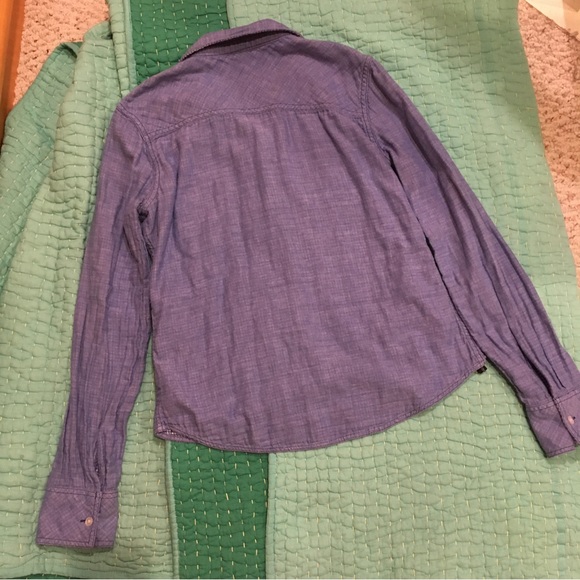 Volcom Blue Denim Cotton long sleeve button up Shirt - Picture 9 of 12